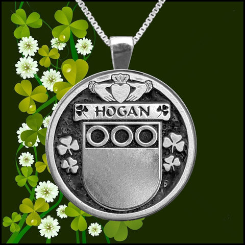 Hogan Irish Coat of Arms Disk Pendant, Irish