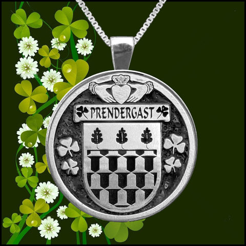 Prendergast (Wexford) Irish Coat of Arms Disk Pendant, Irish