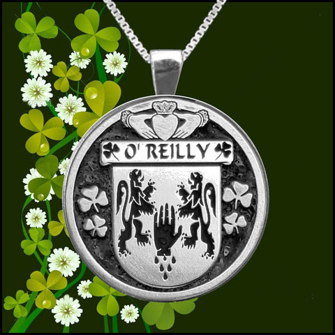 O'Reilly Irish Coat of Arms Disk Pendant, Irish