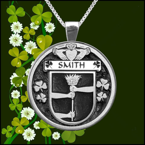 Smith Irish Coat of Arms Disk Pendant, Irish