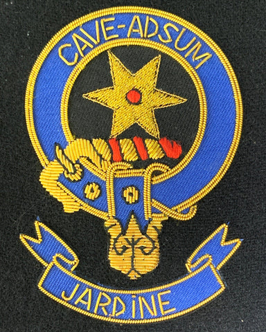 Jardine Scottish Clan Embroidered Crest