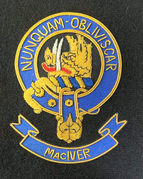 MacIver Scottish Clan Embroidered Crest