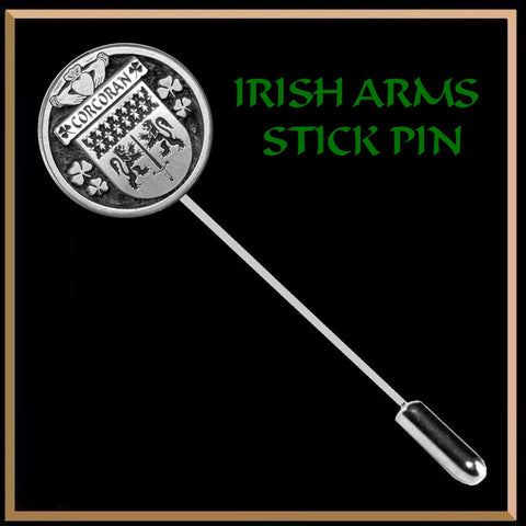 Corcoran Irish Family Coat of Arms Stick Pin