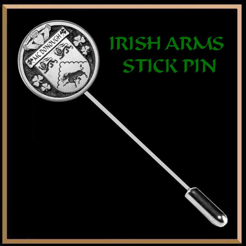 McDonough Irish Family Coat of Arms Stick Pin