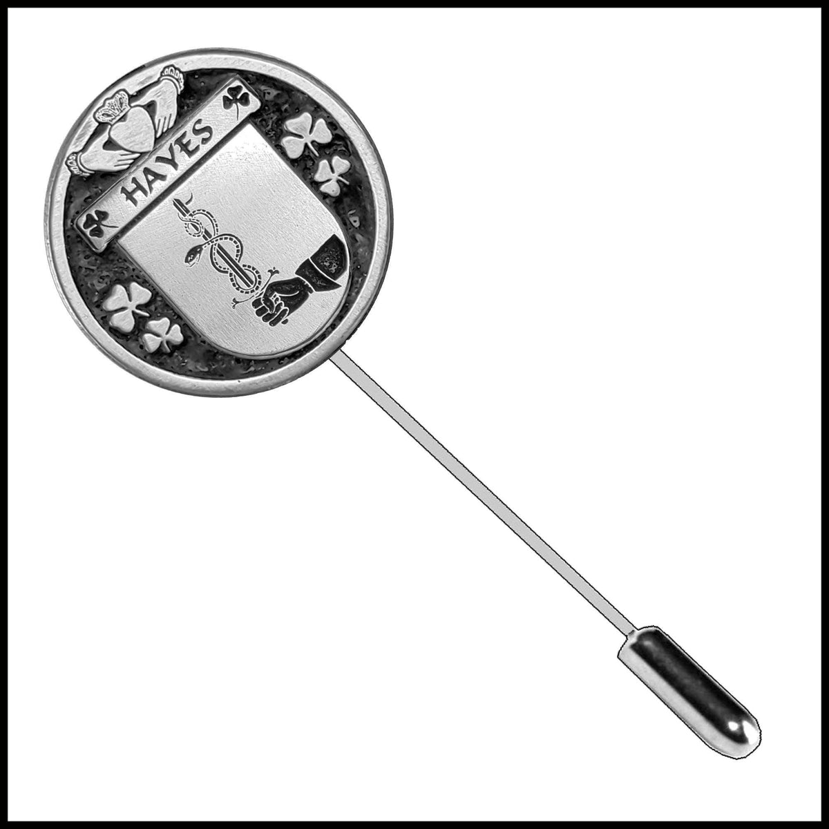 Hayes Irish Family Coat of Arms Stick Pin