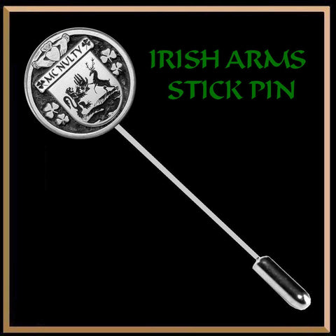 McNulty Irish Family Coat of Arms Stick Pin