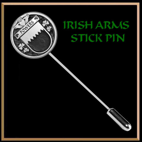Powers Irish Family Coat of Arms Stick Pin