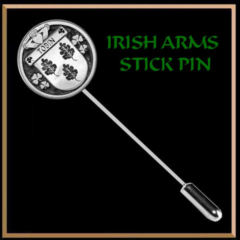 Tobin Irish Family Coat of Arms Stick Pin