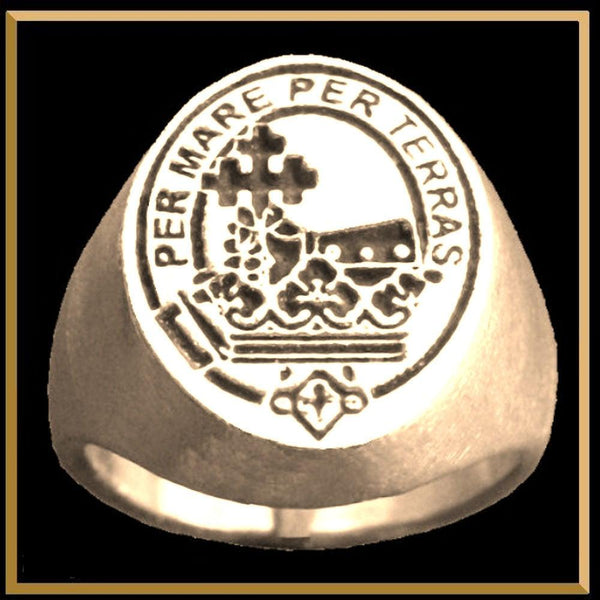 MacDonald Donald Scottish Clan Ring Sterling Silver GC500, Family Crest, Seal, - All Clans