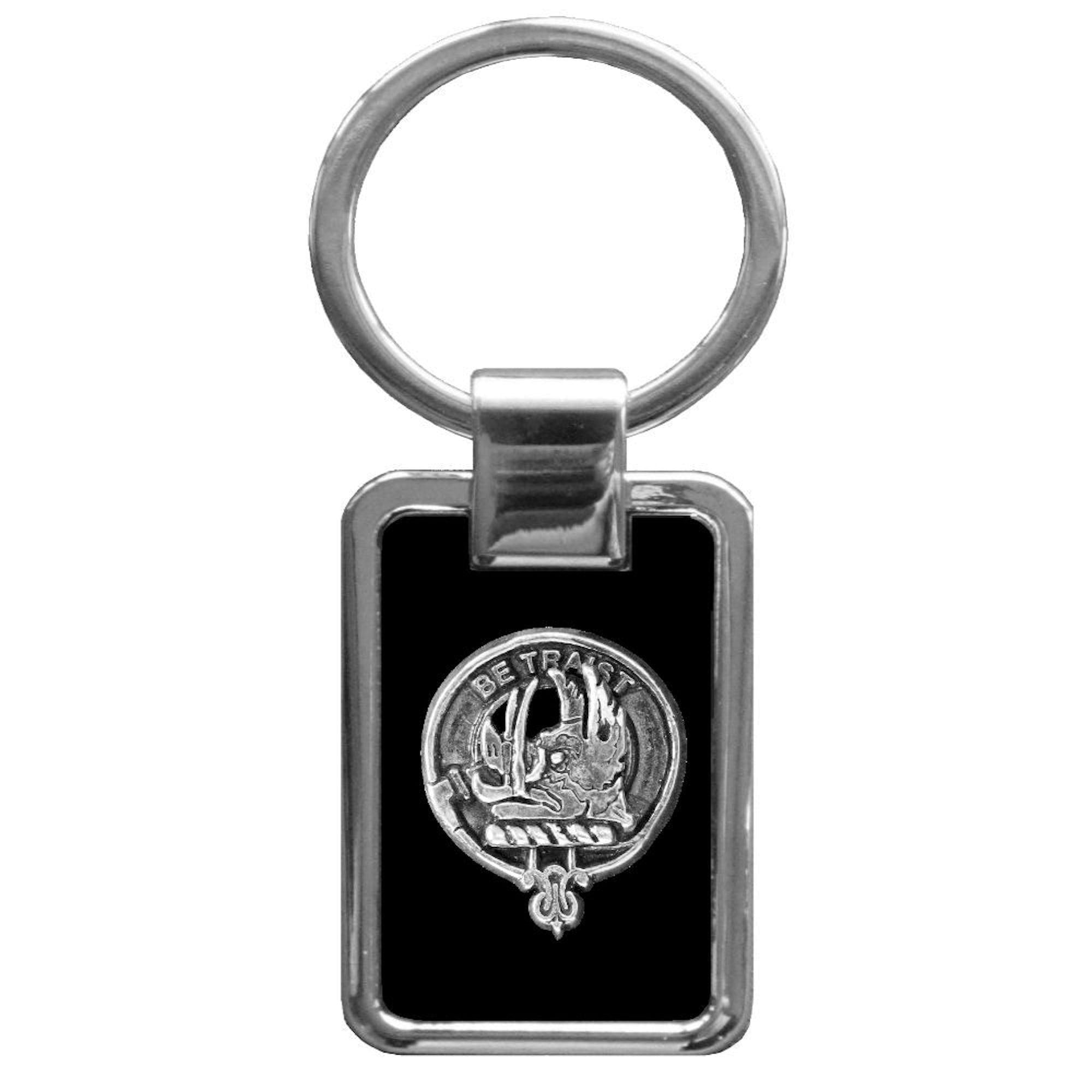 Innes Clan Black Stainless Key Ring