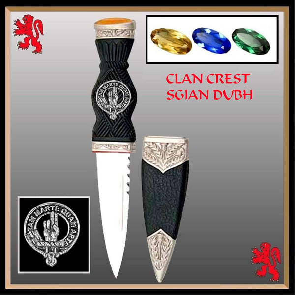Logie Clan Crest Sgian Dubh, Scottish Knife