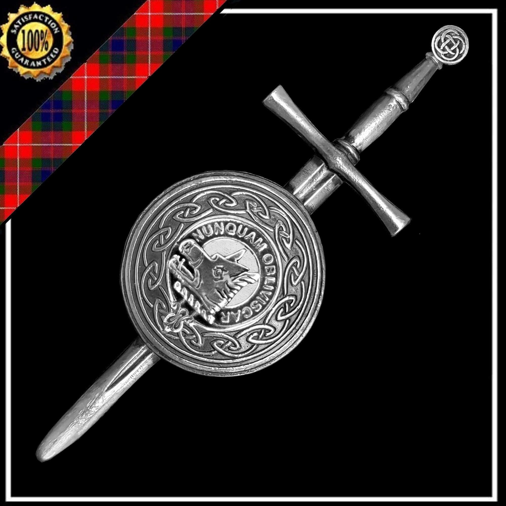 MacIver Scottish Clan Dirk Shield Kilt Pin