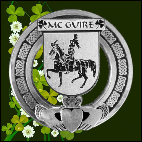 McGuire Irish Claddagh Coat of Arms Badge