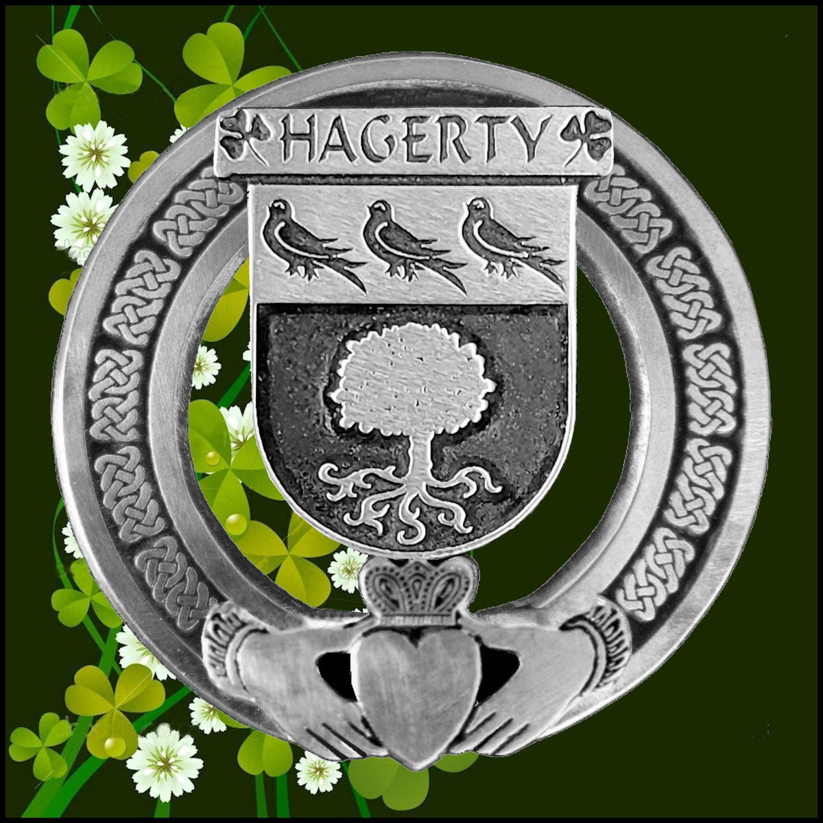 Hagerty Irish Coat of deals Arms Interlace Kilt Buckle