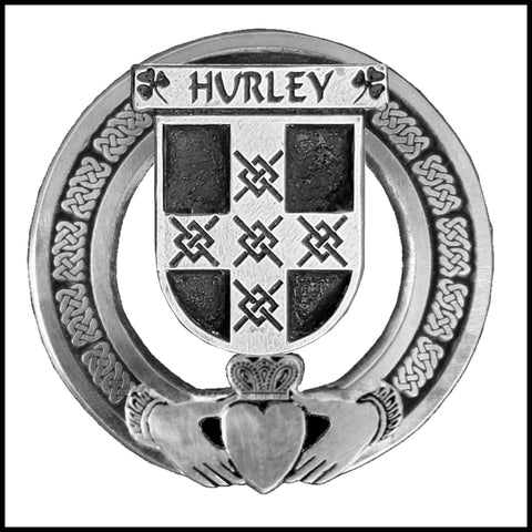 Hurley Irish Claddagh Coat of Arms Badge
