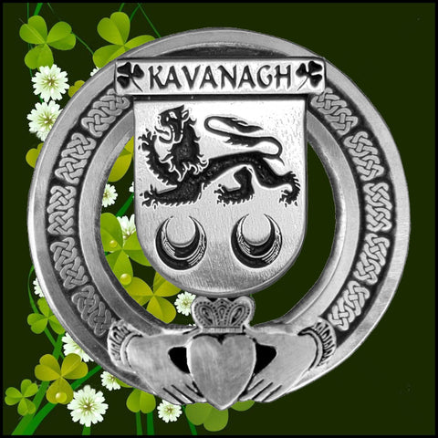Kavanagh Irish Claddagh Coat of Arms Badge