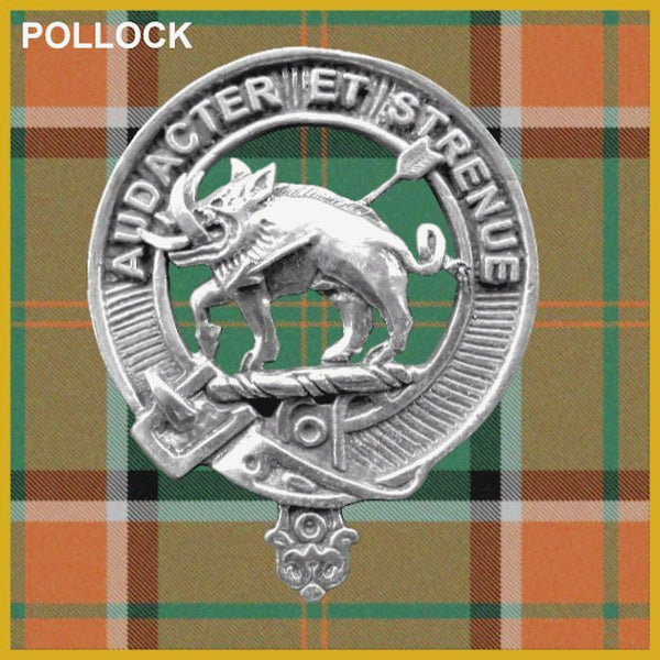 Pollock Clan Crest Badge Skye Decanter