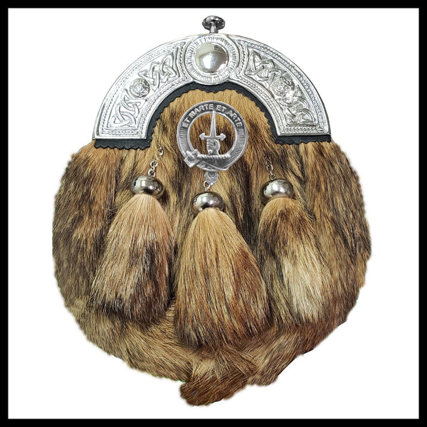 Bain Scottish Clan Crest Badge Dress Fur Sporran
