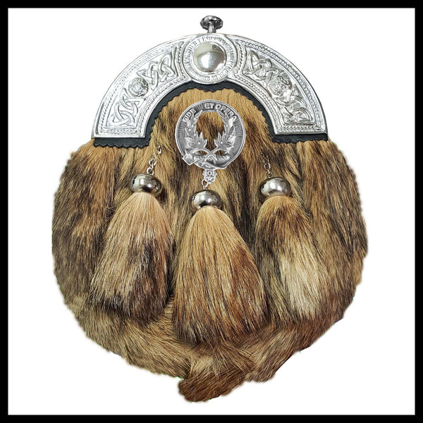 MacArthur Scottish Clan Crest Badge Dress Fur Sporran