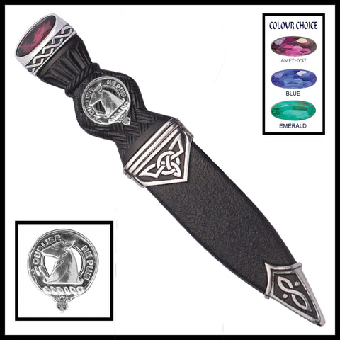 Colville Interlace Clan Crest Sgian Dubh, Scottish Knife