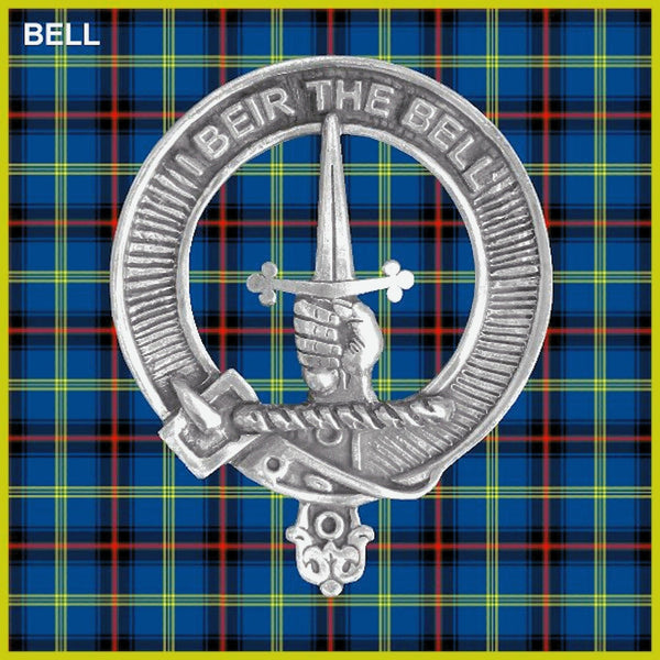 Bell Clan Badge Scottish Plaid Brooch