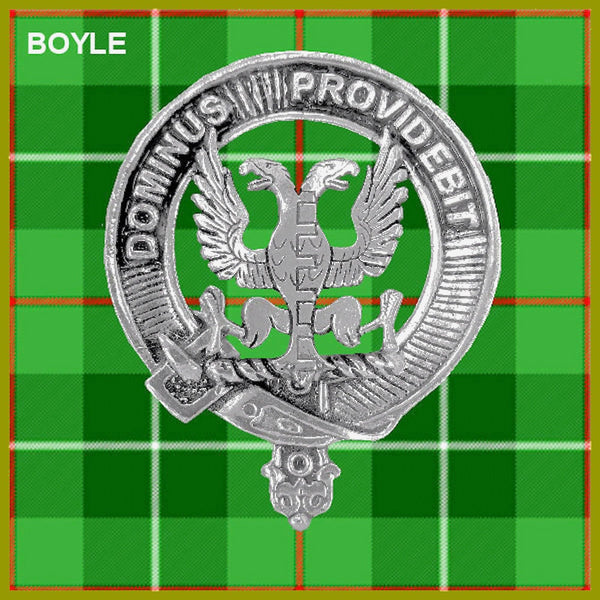 Boyle Clan Badge Scottish Plaid Brooch