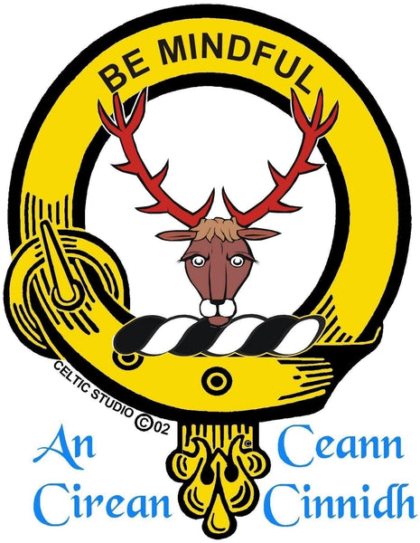 Calder Clan Badge Scottish Plaid Brooch