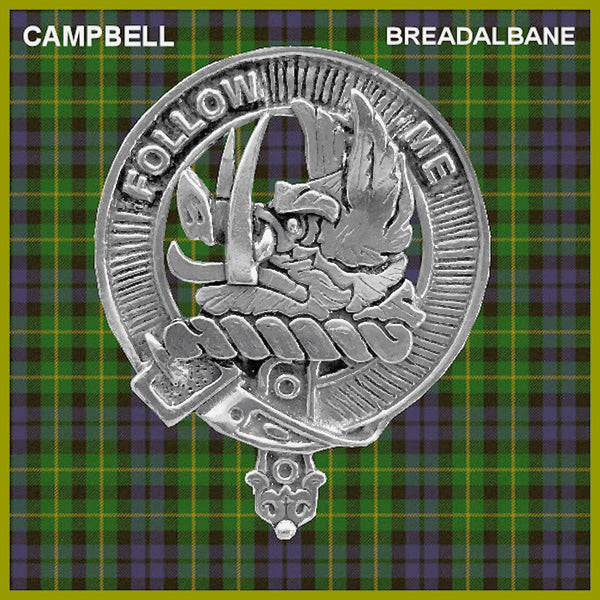 Campbell Breadalbane Clan Badge Scottish Plaid Brooch