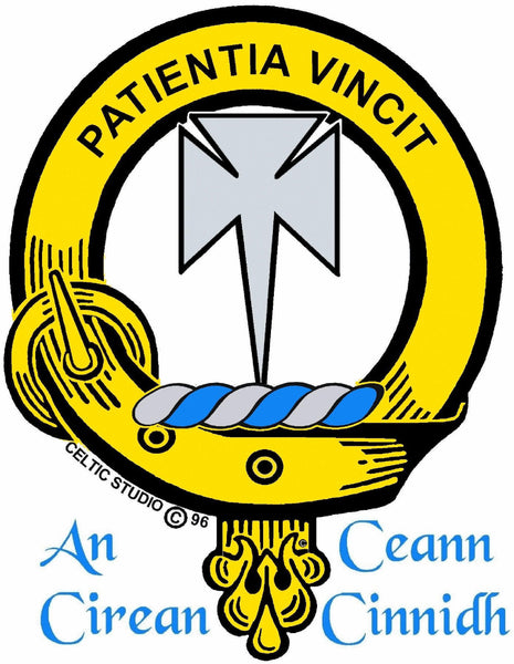 Cheyne Clan Badge Scottish Plaid Brooch