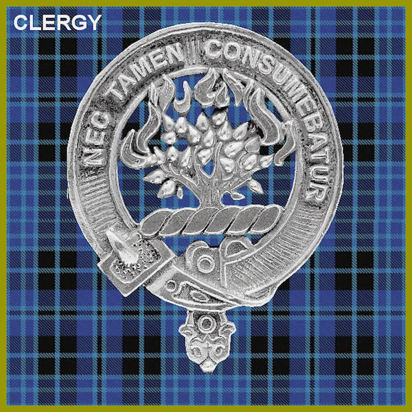 Clergy Clan Badge Scottish Plaid Brooch