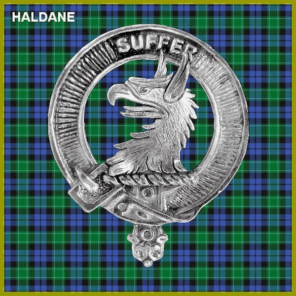 Haldane Clan Badge Scottish Plaid Brooch