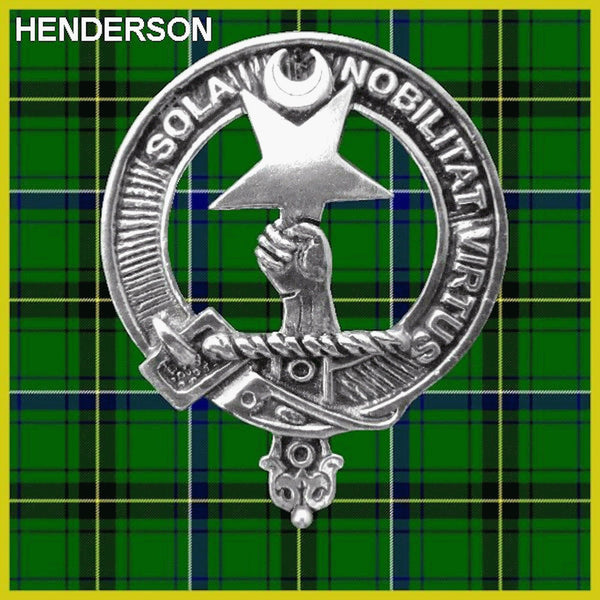 Henderson Clan Badge Scottish Plaid Brooch
