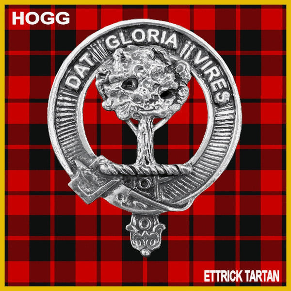 Hogg Clan Badge Scottish Plaid Brooch