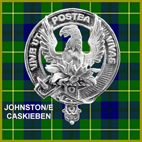 Johnston (Caskieben) Clan Badge Scottish Plaid Brooch