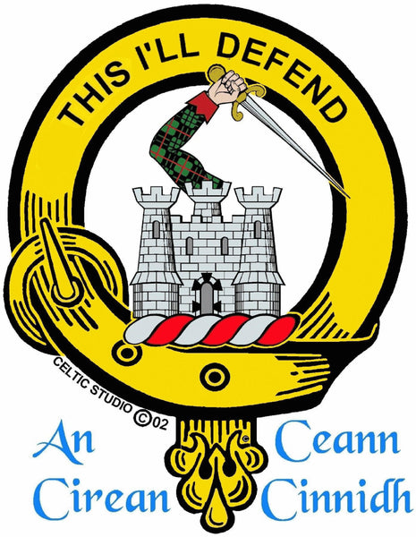 Kincaid Clan Badge Scottish Plaid Brooch
