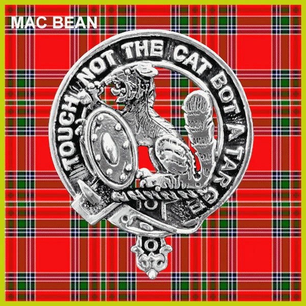 MacBain Clan Badge Scottish Plaid Brooch