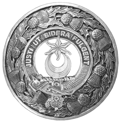 MacColl Clan Badge Scottish Plaid Brooch