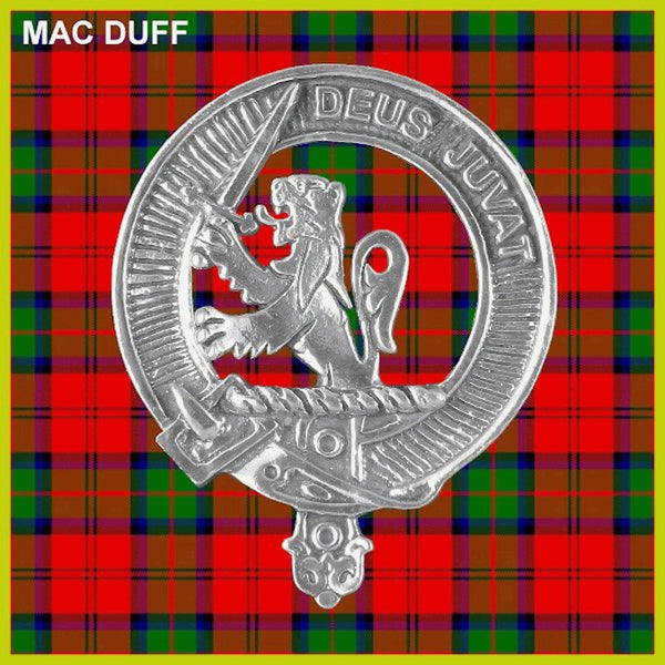 MacDuff Clan Badge Scottish Plaid Brooch