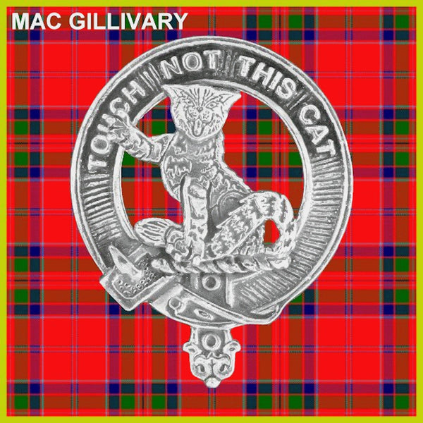 MacGillvray Clan Badge Scottish Plaid Brooch