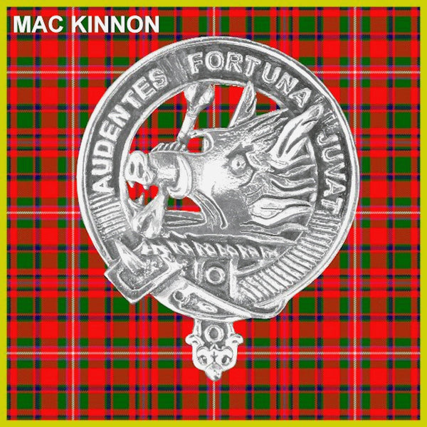 MacKinnon Clan Badge Scottish Plaid Brooch