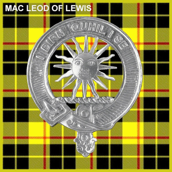 MacLeod (Lewis) Clan Badge Scottish Plaid Brooch
