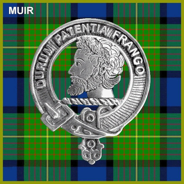 Muir Clan Badge Scottish Plaid Brooch