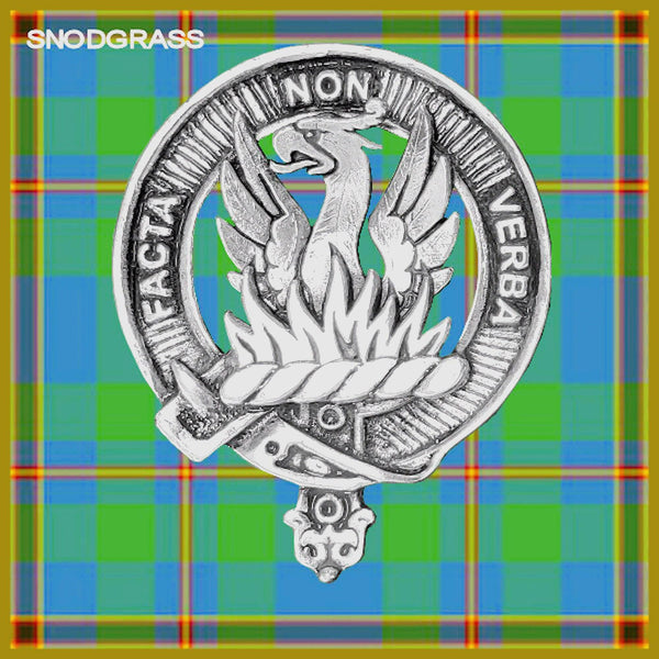 Snodgrass Clan Badge Scottish Plaid Brooch