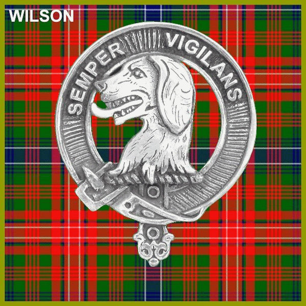 Wilson  Clan Badge Scottish Plaid Brooch