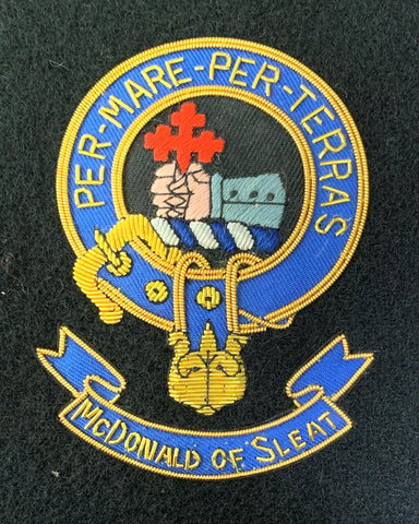 MacDonald Sleat Scottish Clan Embroidered Crest