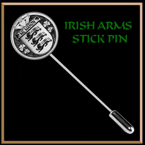 McMahon Irish Family Coat of Arms Stick Pin