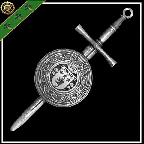 Inglis Irish Dirk Coat of Arms Shield Kilt Pin