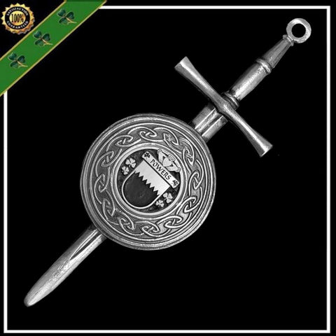 Powers Irish Dirk Coat of Arms Shield Kilt Pin
