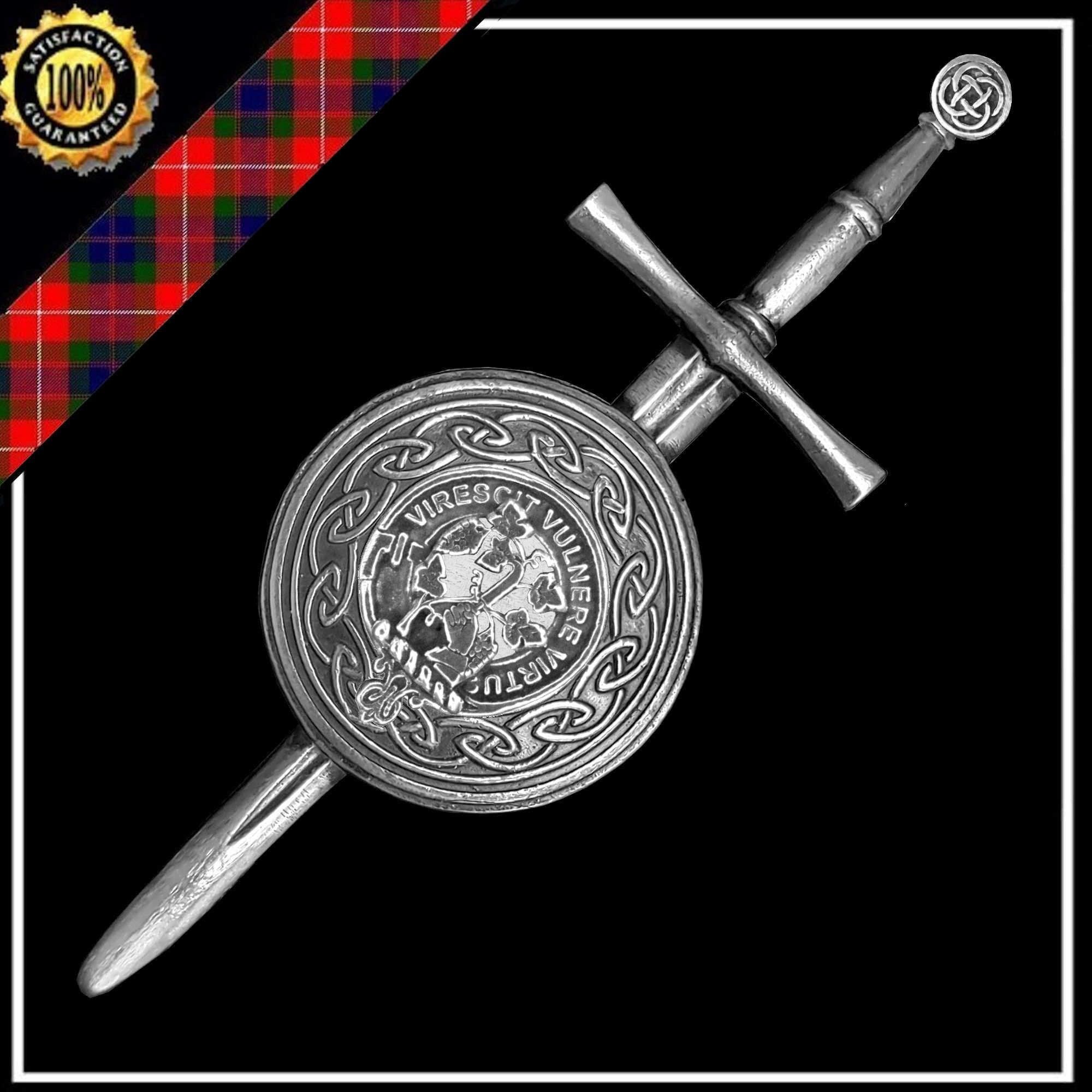 Burnett Scottish Clan Dirk Shield Kilt Pin
