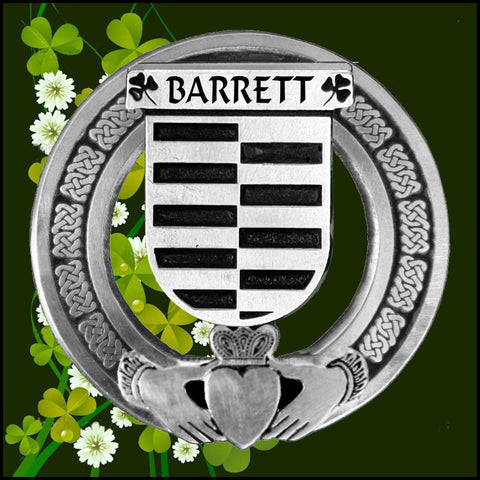 Barrett Irish Claddagh Coat of Arms Badge